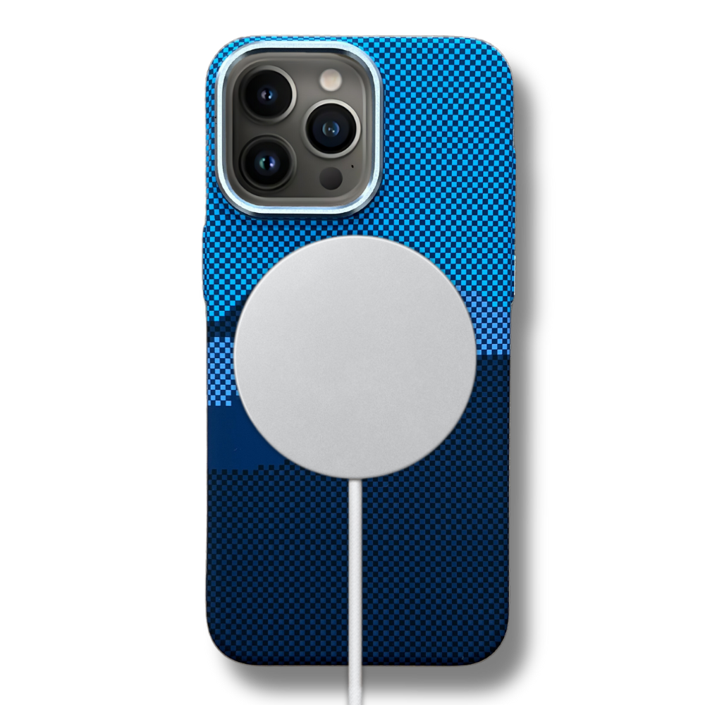 Kevlar Blue iPhone 13 pro & 14 pro Max with magsafe