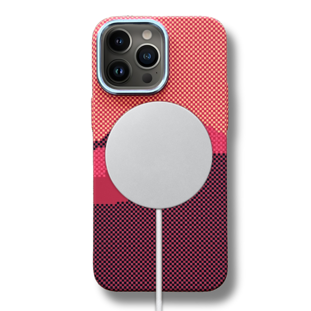Kevlar Orange iPhone 13 pro & 14 pro Max with magsafe