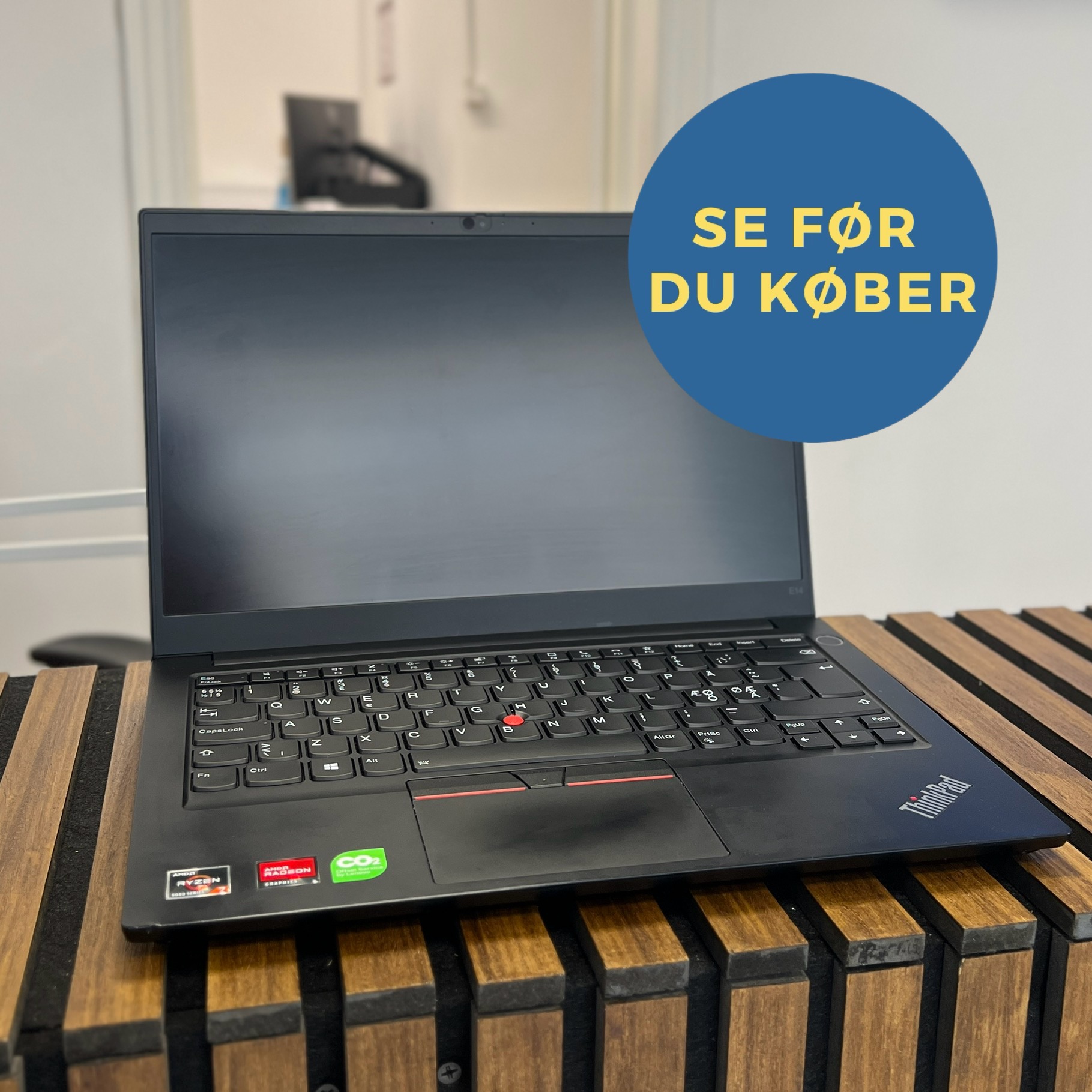 Lenovo Thinkpad E14 Gen. 3 Sort 256GB Brugt - Okay stand