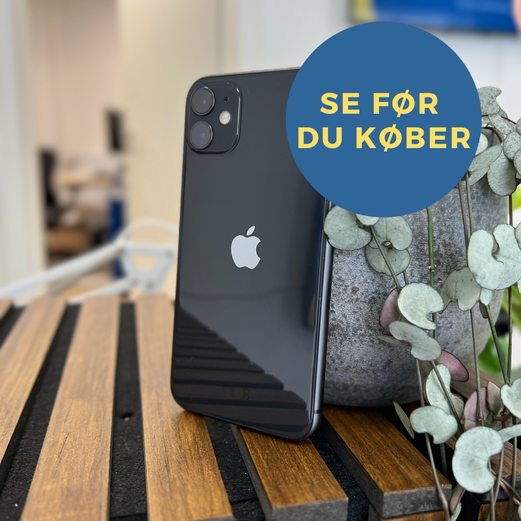 Apple iPhone 11 Sort 64GB Brugt - Slidt