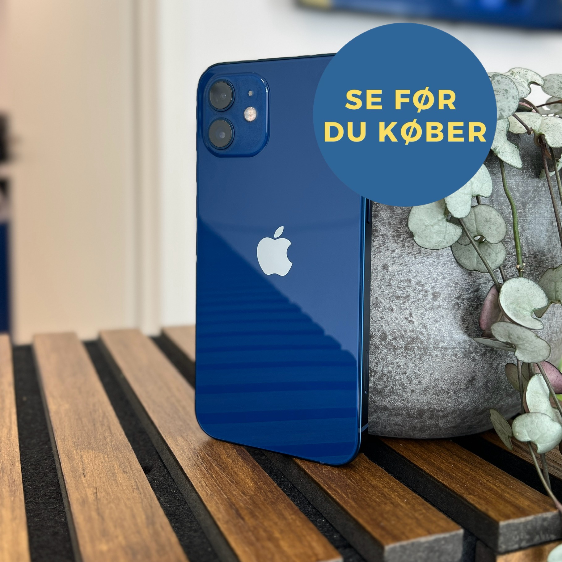Apple iPhone 12 Blå 64GB Brugt - Fremragende stand