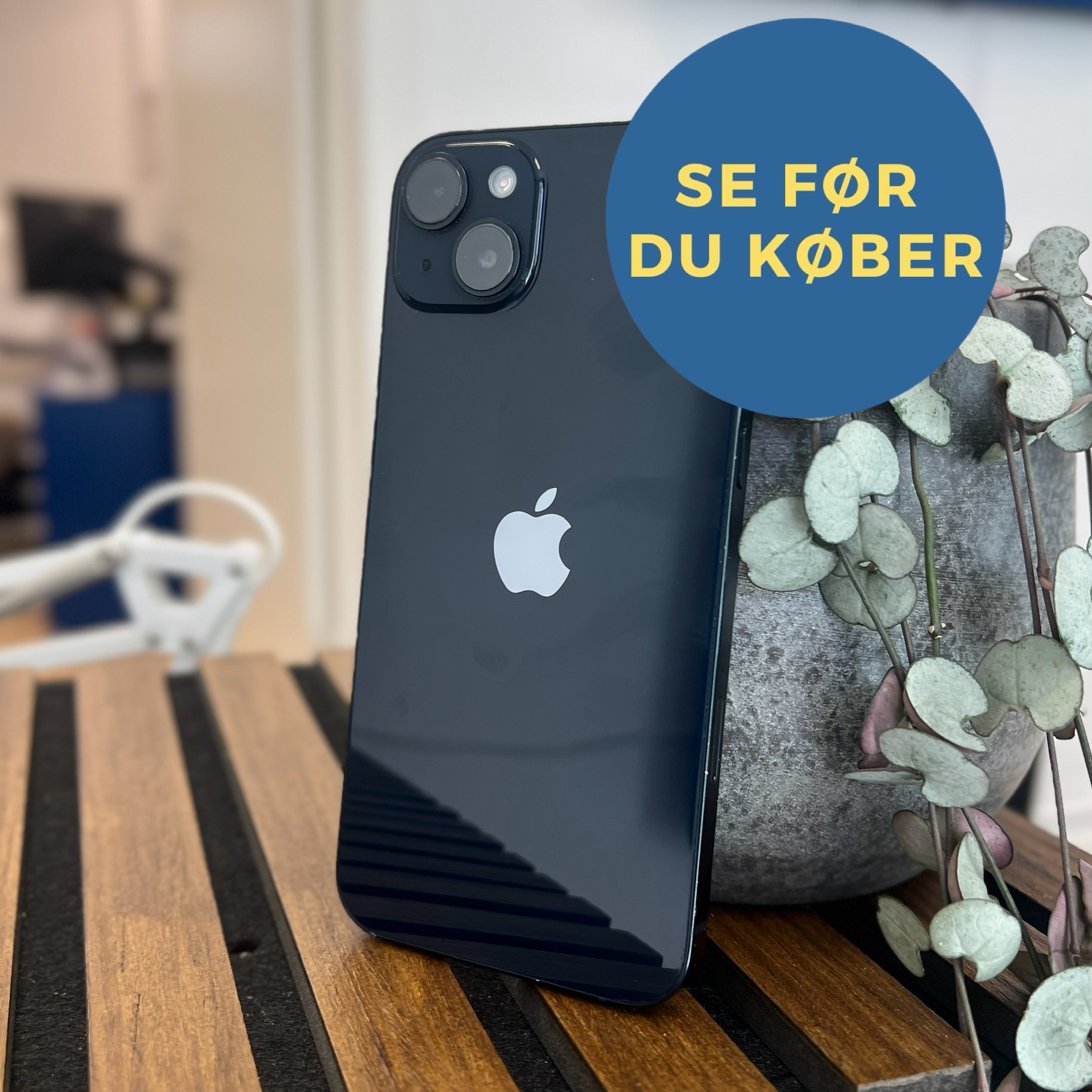 Apple iPhone 14 Plus Midnight 128GB Brugt - Flot Stand