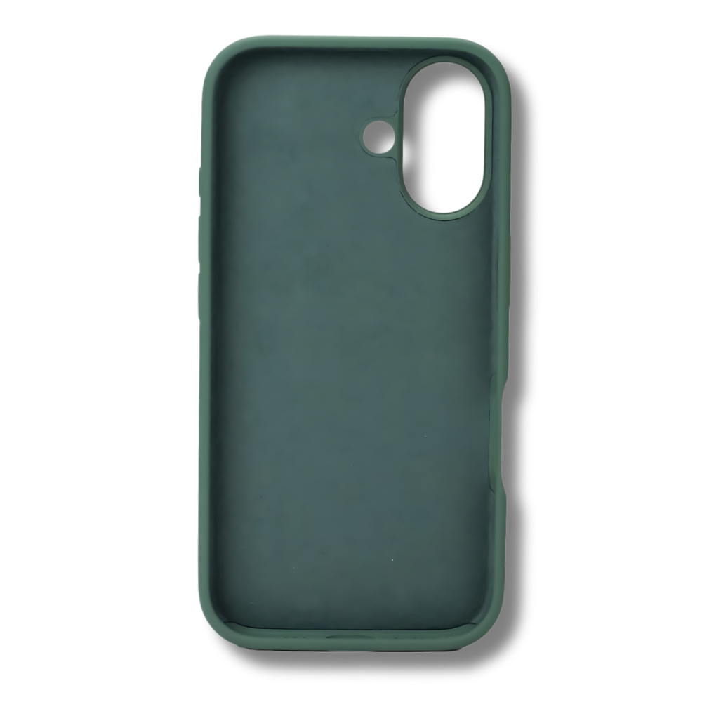 iPhone 16 & 16 plus grøn silikone cover bag