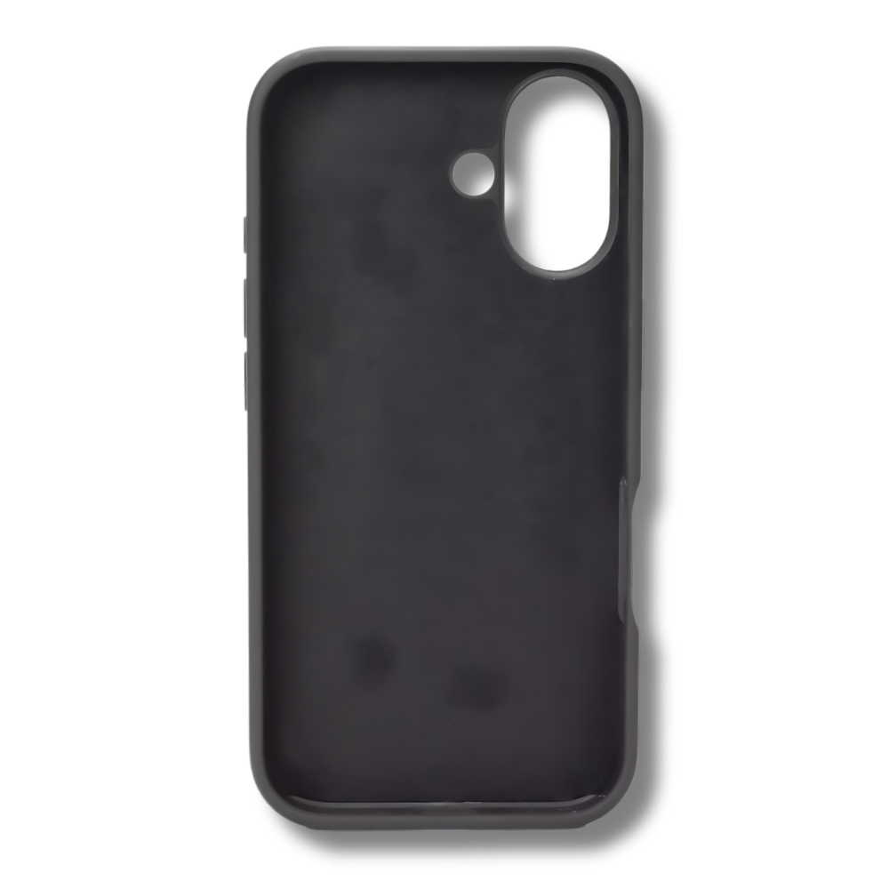 iPhone 16 & 16 plus sort silikone cover bagside
