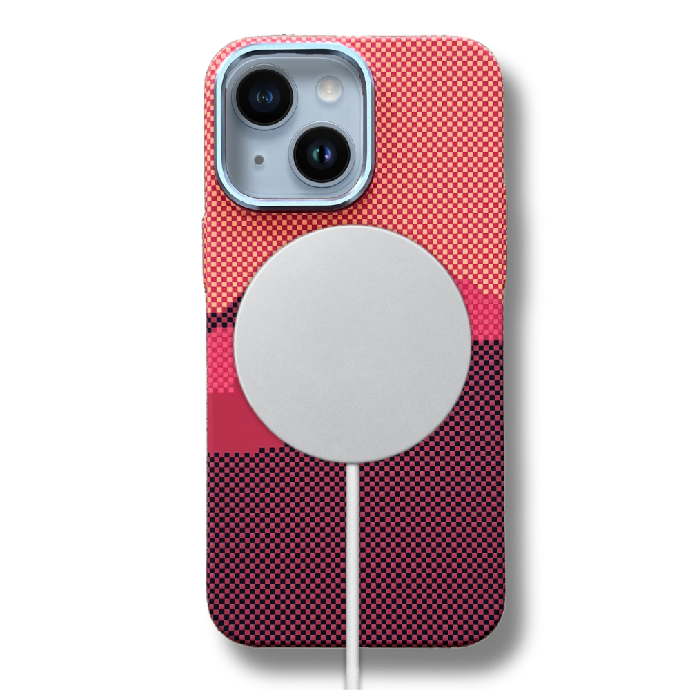 Kevlar orange iphone 14 with magsafe